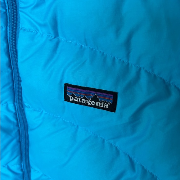 Patagonia Hi Loft Down Sweater Puffer Jacket Full Zip Blue Winter - Picture 2 of 7
